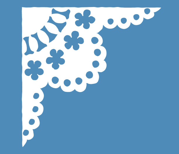 复古蕾丝角落元素。图片下载