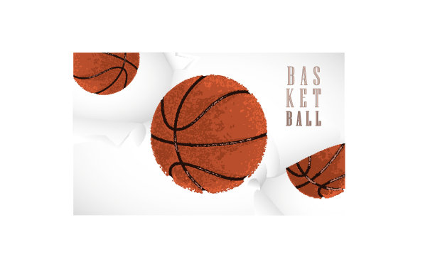 白色的篮球的海报图片下载