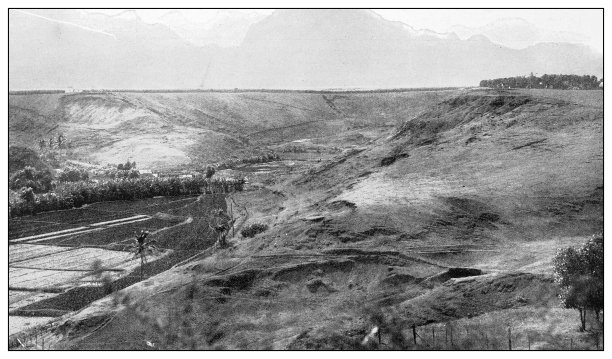 古董黑白照片:夏威夷的莫洛凯岛图片下载