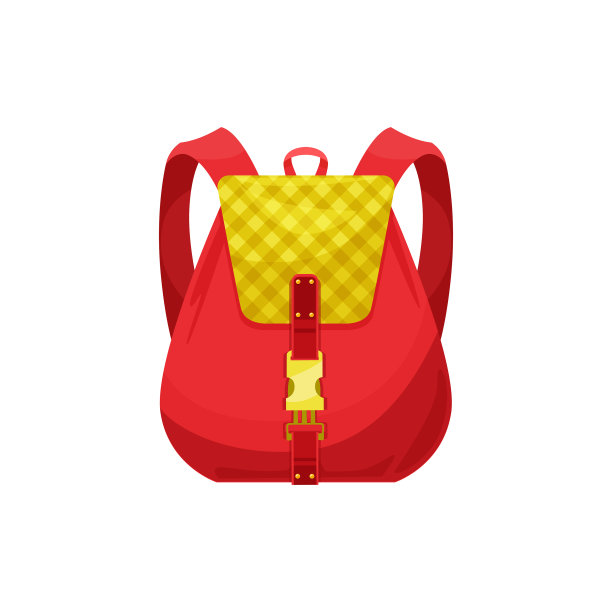 孩子书包孤立图标红色书包图片下载