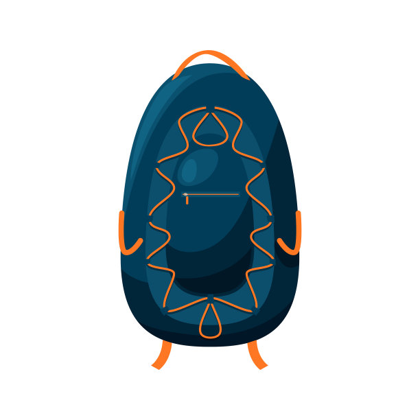 背包徒步旅行，营地包孤立的旅行包图片下载