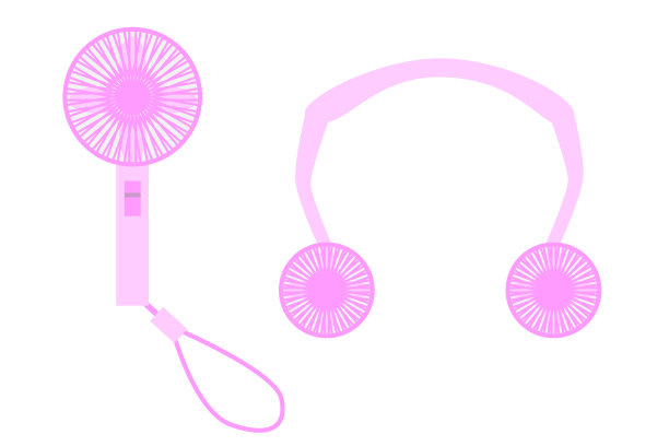 各种便携式电风扇(粉色)图片下载