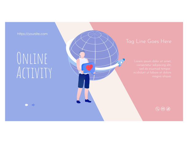 办公室工作概念登陆页面模板设计图片下载