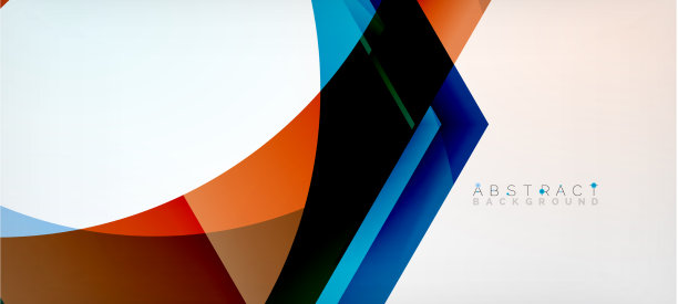 彩色六边形几何抽象图片下载