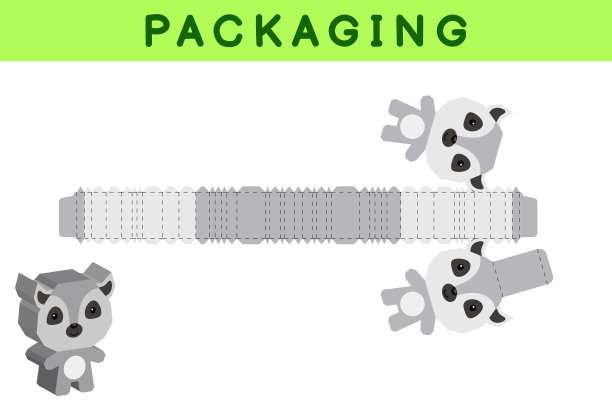 派对喜欢盒模切狐猴糖果设计图片下载