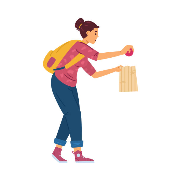 可爱的年轻女子与包装选择水果或图片下载