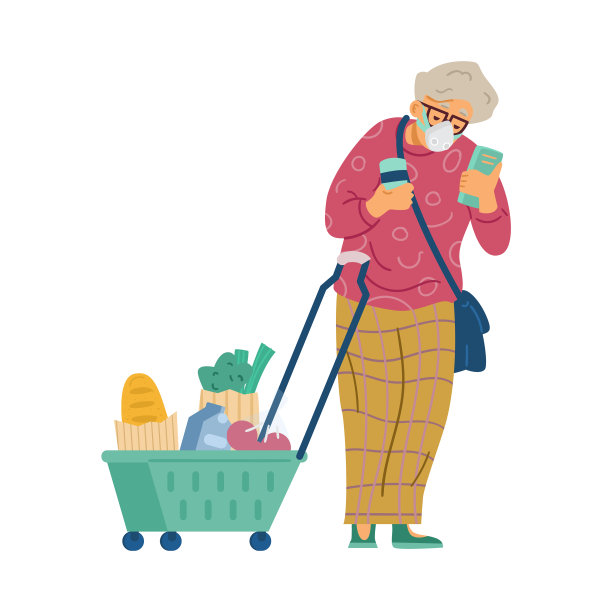 在大流行期间购买口罩的老年妇女图片下载
