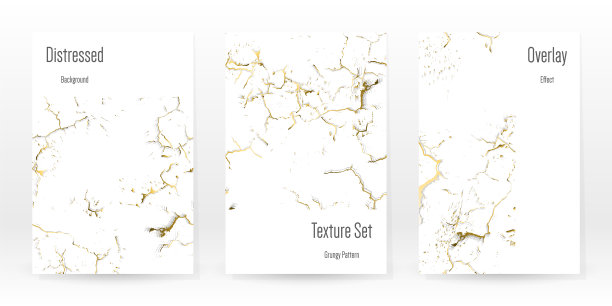 典雅的金色纹理集大理石名片图片下载