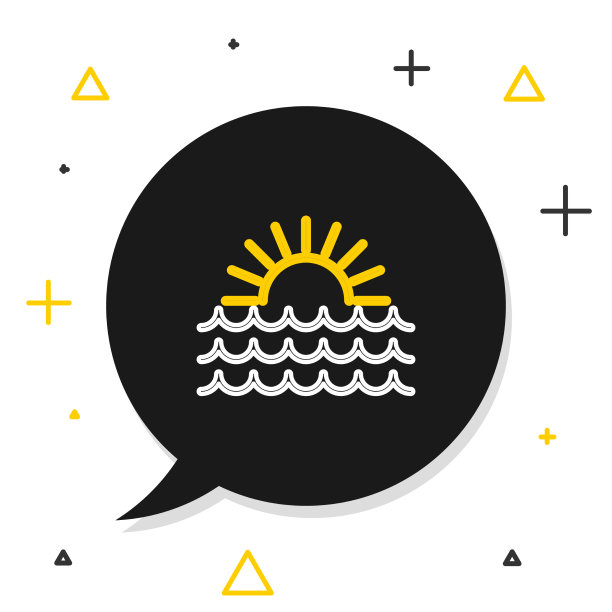 线日落图标孤立在白色的背景图片下载