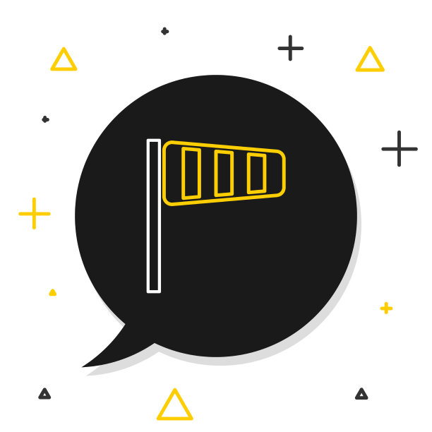 线锥气象风向标风向标图标图片下载