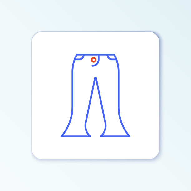 线裤图标孤立的白色背景图片下载