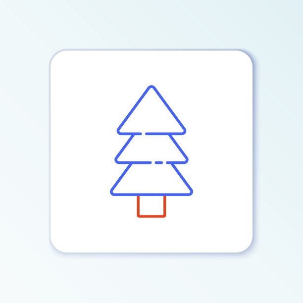 线树图标孤立在白色背景图片下载