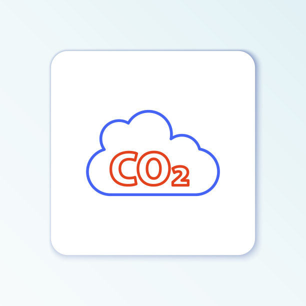 将二氧化碳排放量用白色的图标隔开图片下载