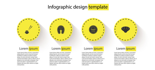 将寿司、鱼排、海蜇装盘图片下载