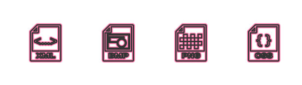 设置行XML文件文件PNG BMP和CSS图标图片下载