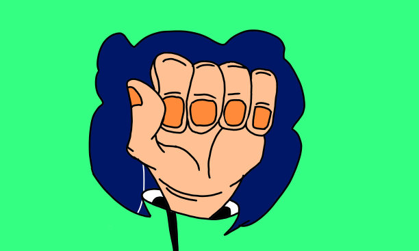 纪念国际左手节的左手物件插画设计图片下载