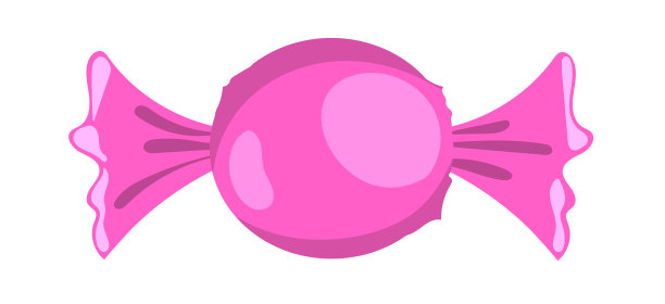 画上的糖果孤立在白色的背景上图片下载