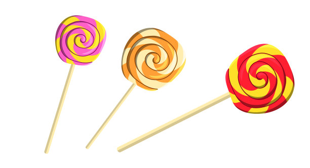 画上的糖果孤立在白色的背景上图片下载