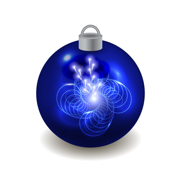 圣诞球孤立在白色背景与装饰图案。新年庆祝玩具和圣诞树装饰。矢量图图片下载