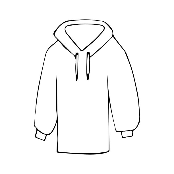 带锥形帽的帽衫，手绘图片下载