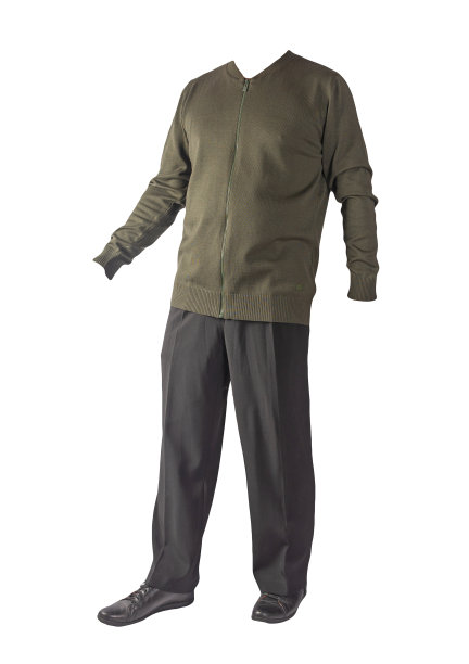 男夹克，裤子和皮鞋孤立在白色背景。图片下载