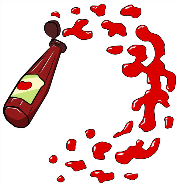 番茄酱飞溅卡通图片下载