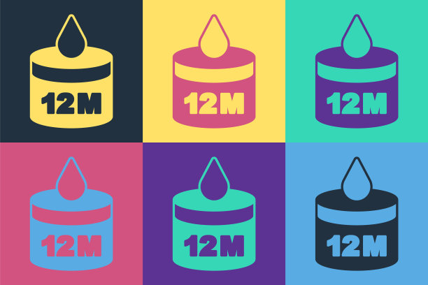 有机化妆品图标孤立的波普艺术背景。身体护理产品。向量图片下载