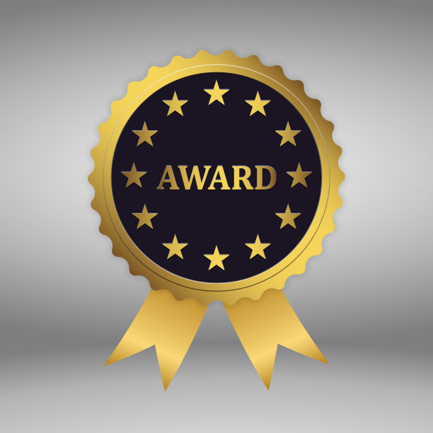 金牌是用金色丝带装饰的图片下载