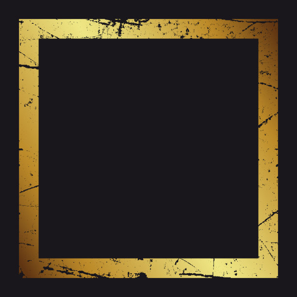 黄金框架美丽，简单的黄金设计复古图片下载