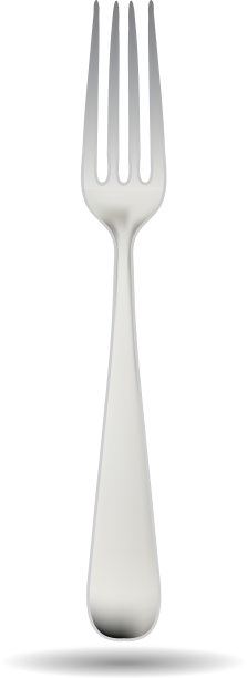 3d逼真的金属叉孤立图片下载