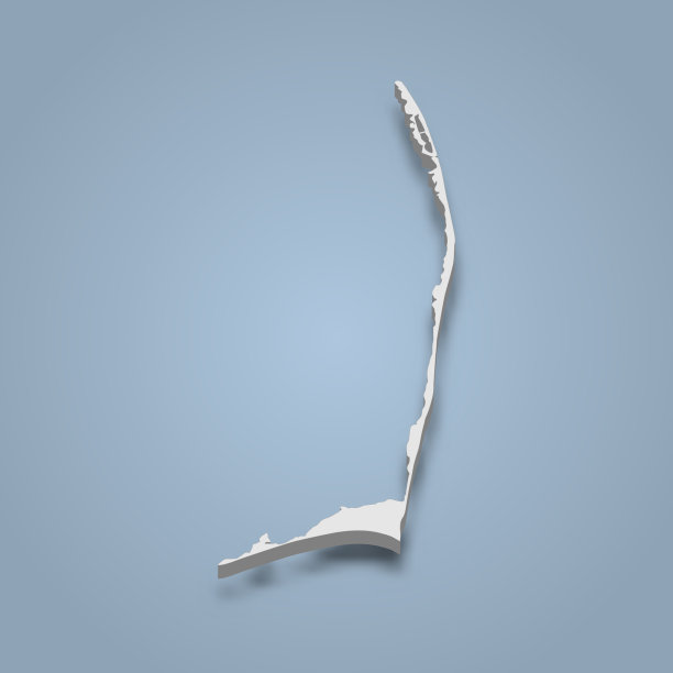 三维等距地图哈特拉斯是一个岛屿图片下载