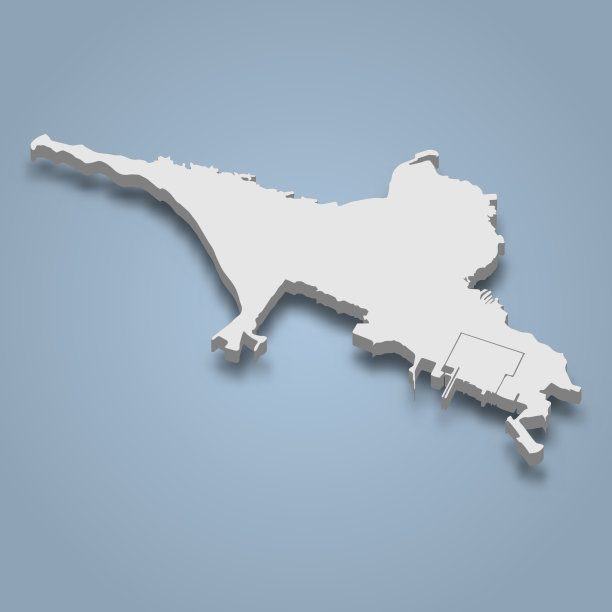 三维等距地图是科特林岛中的一个岛图片下载