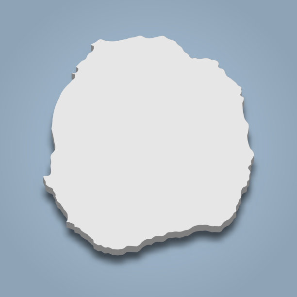 三维等距地图尼维斯是一个岛屿图片下载