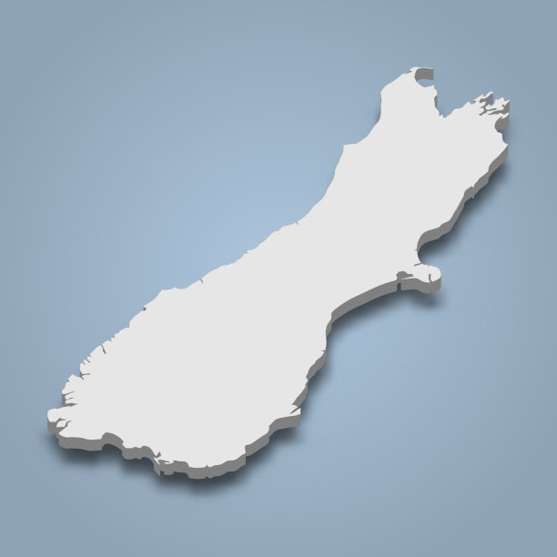 三维等距地图南岛是一个岛屿图片下载