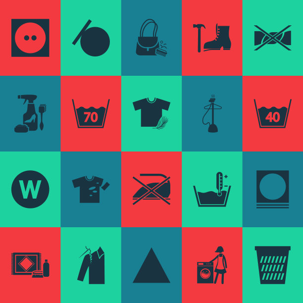 衣服图标设置与洗衣工人水图片下载