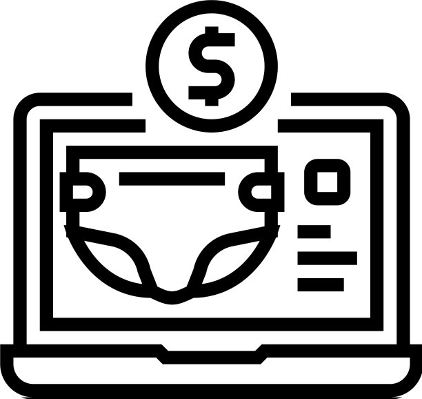 新生儿商店百货线图标图片下载