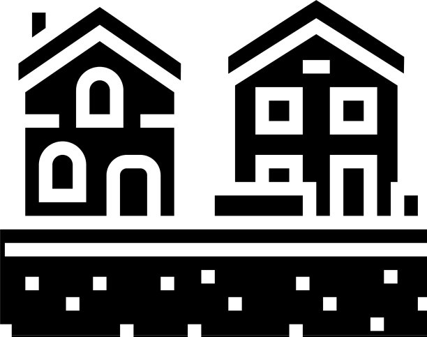 住宅小区土地字形图标图片下载