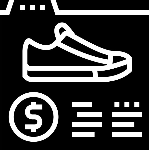 鞋店商场字形图标图片下载