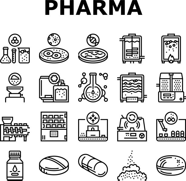 制药厂图标集图片下载