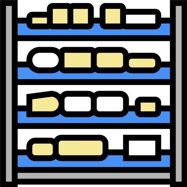 货架奶酪生产颜色图标图片下载
