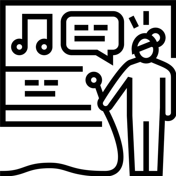 卡拉ok休闲线图标图片下载