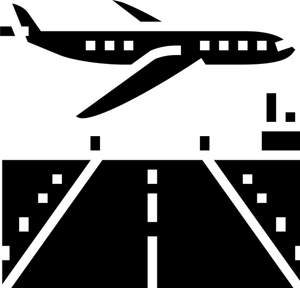 机场跑道混凝土字形图标图片下载