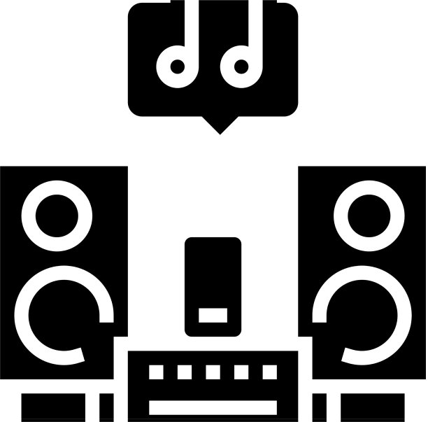 音乐休闲字形图标图片下载