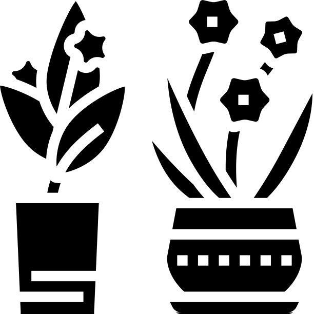 花卉休闲字形图标图片下载