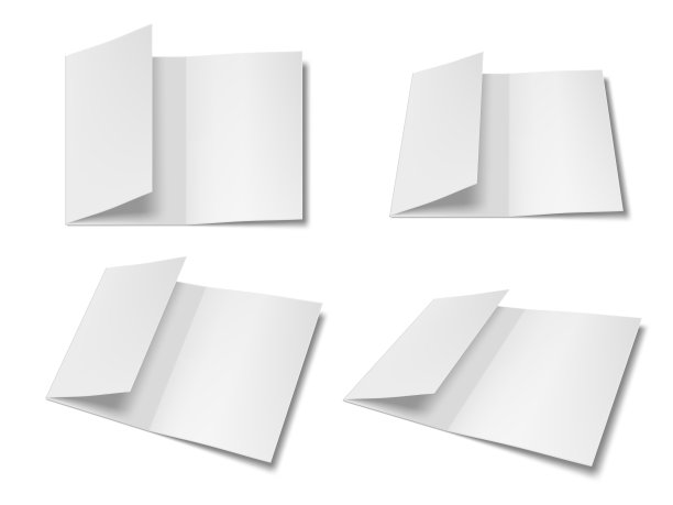 3d a4三折空白宣传册模板图片下载