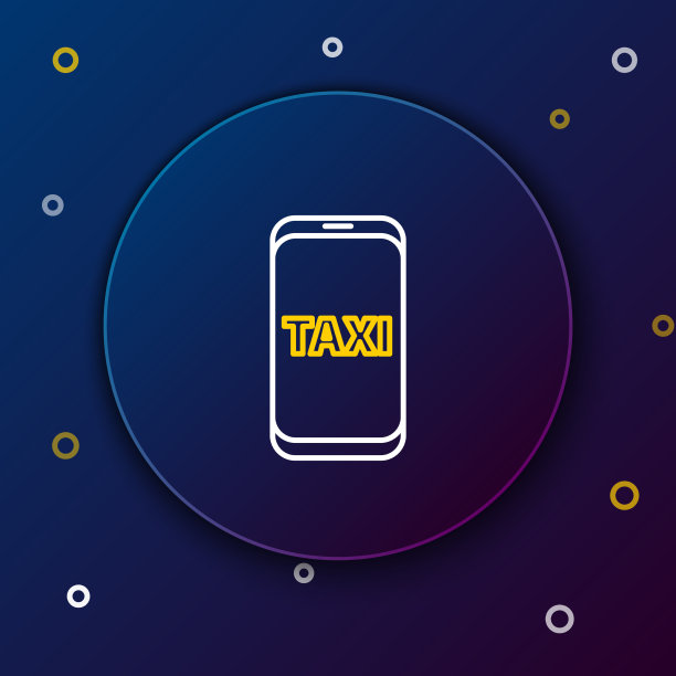 线路出租车呼叫电话服务图标隔离开图片下载