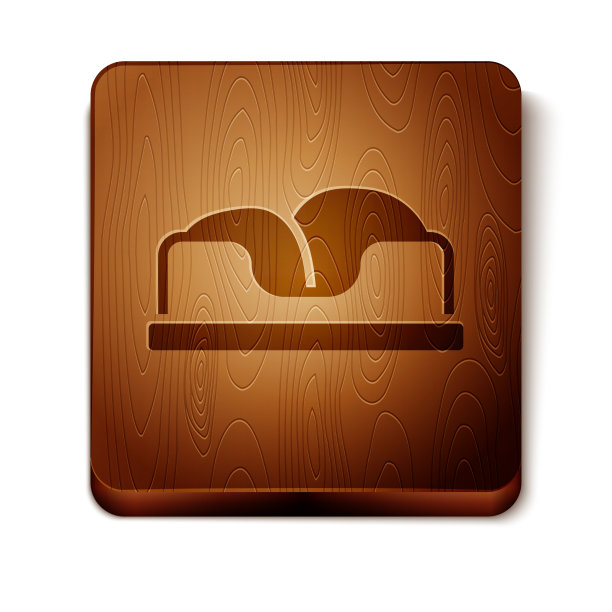 棕色宠物床图标孤立在白色背景图片下载