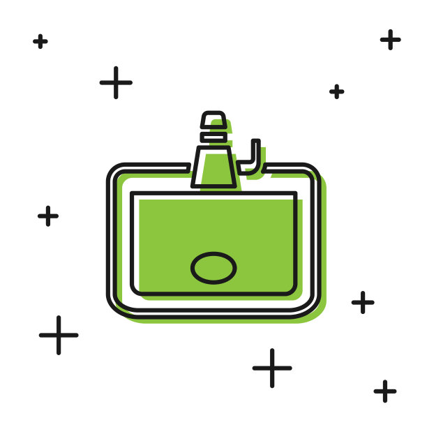 黑色面盆与水龙头图标隔离图片下载