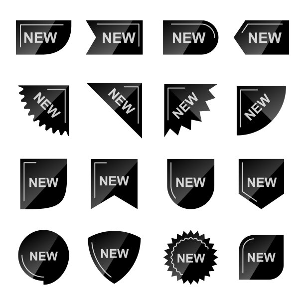 新产品推广黑色标签套图片下载