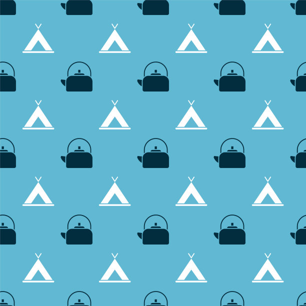 装上带把手的水壶和旅游帐篷图片下载